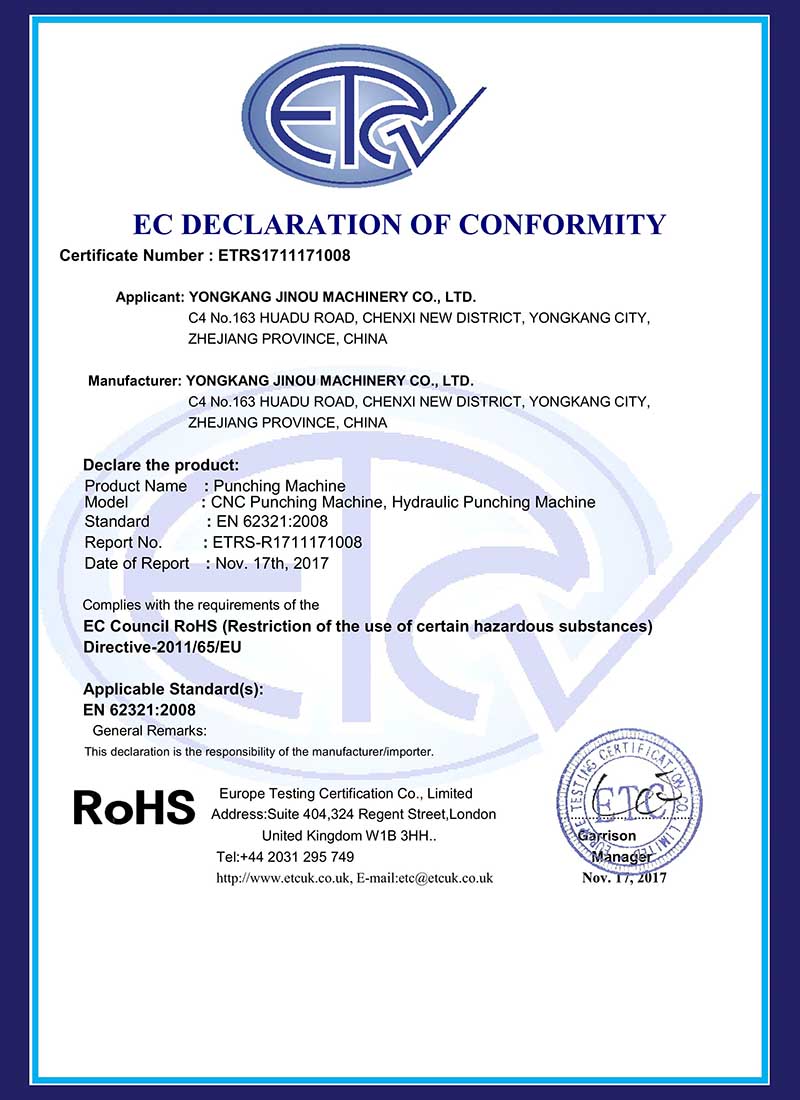 河南RoHS Certificate